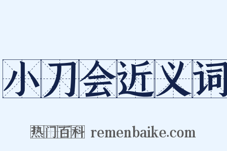 小刀会近义词是什么意思的图片